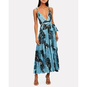 Ulla Johnson Blue and Black Maxi Dress